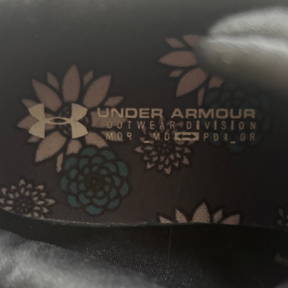Under Armour Women's Black Floral Sneakers - Picture 5 of 7